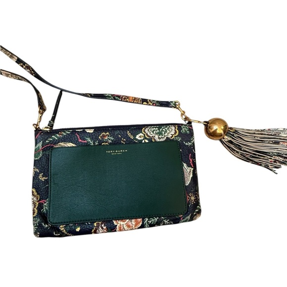 TORY BURCH Elegant Green Floral Women's Bag - Picture 3 of 10